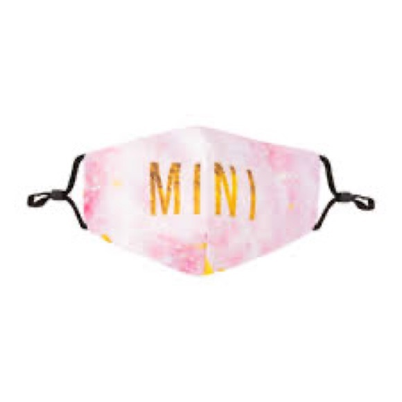 BNWT SEALED Olivia Miller Kids Unisex Face Mask Pink Gold Mini - Picture 1 of 2